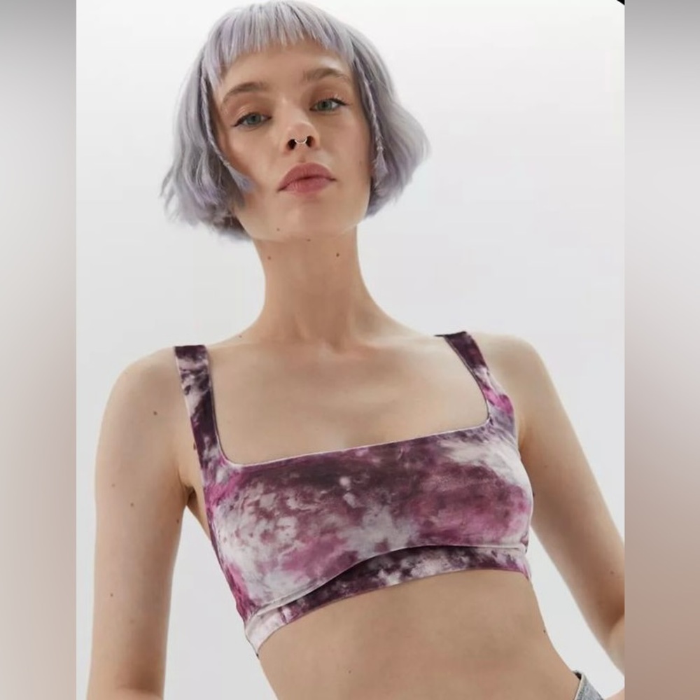 NWT Out From Under for Urban Outfitters Purple Crushed Velvet Bralette Medium!
